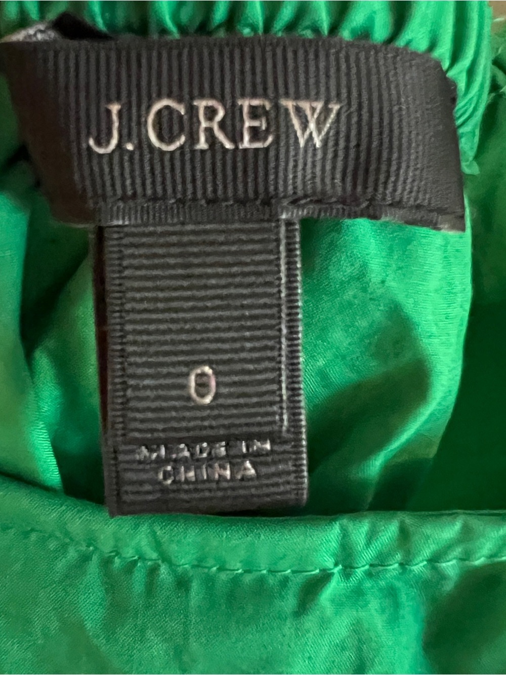 J.Crew Green Ruffle Top-size 0 - Picture 2 of 4